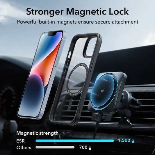 ESR for iPhone 15/16 Pro Max MagSafe Case for Classic Hybrid Case with HaloLock for iPhone 15/16 Plus Shockproof Back Cover