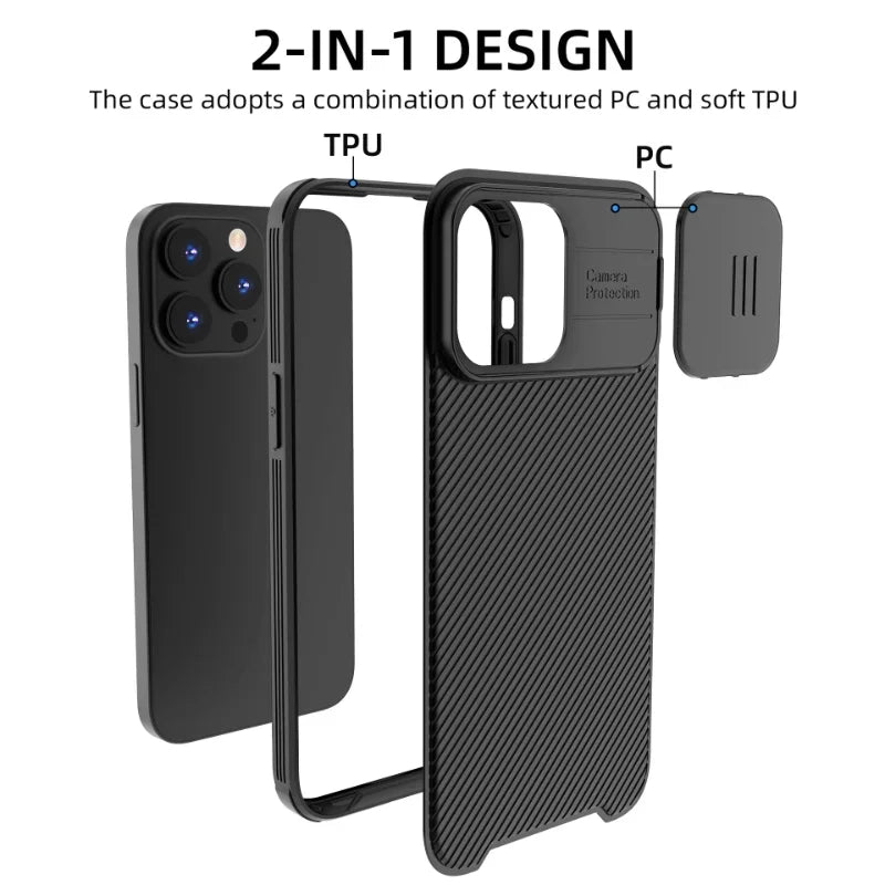 Magnetic Case For iPhone 16 16e 15 14 13 12 11 Pro Max Push window protection lens Cover
